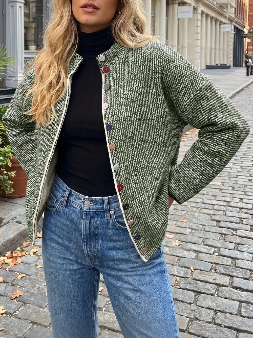 Saodimallsu Women Button Up Knit Sweater