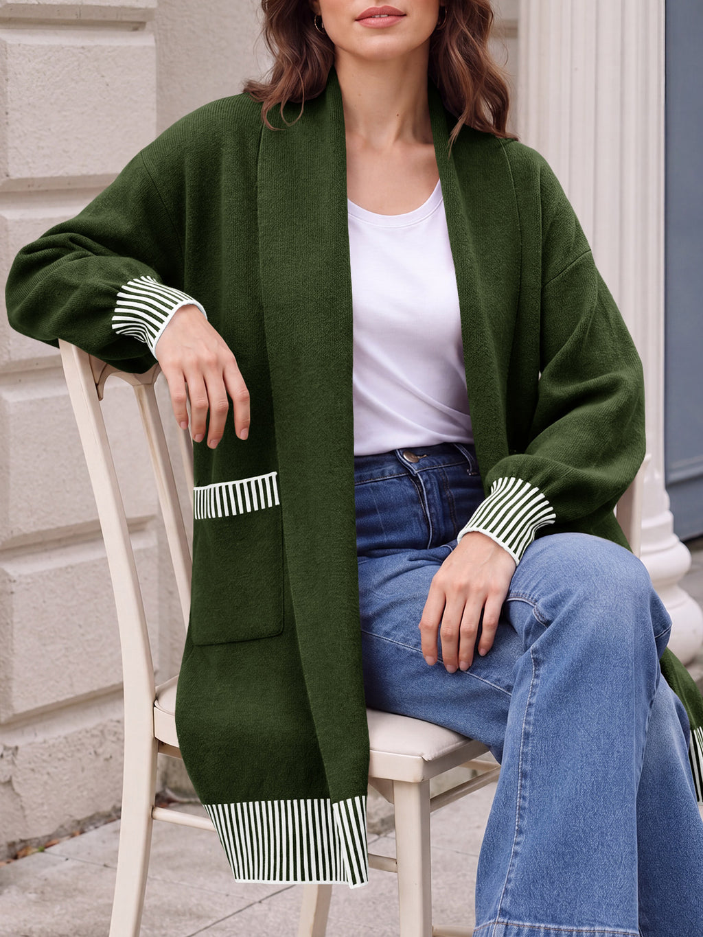 Saodimallsu Womens Fall Oversized Cardigan with Pockets