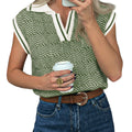 Saodimallsu Womens Color Block V Neck Vest