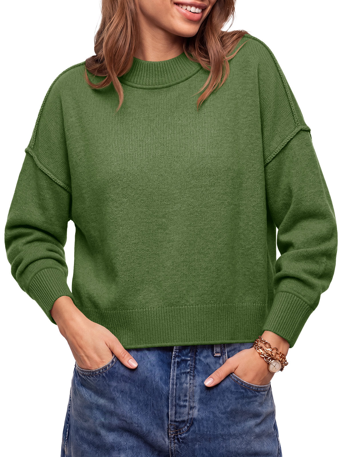 Saodimallsu Womens Cropped Knit Tops