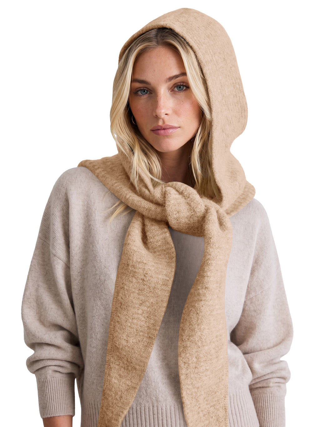Saodimallsu Women 2-in-1 Knit Balaclava Scarf Hats