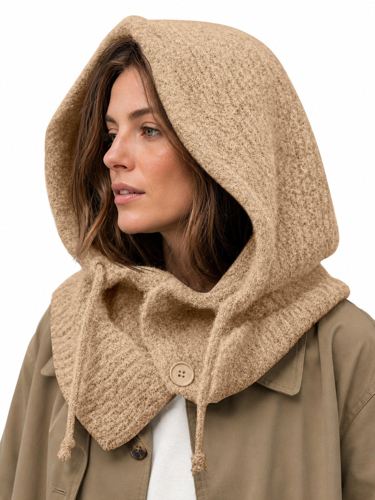 Saodimallsu Womens Balaclava Scarf Hats with Strings