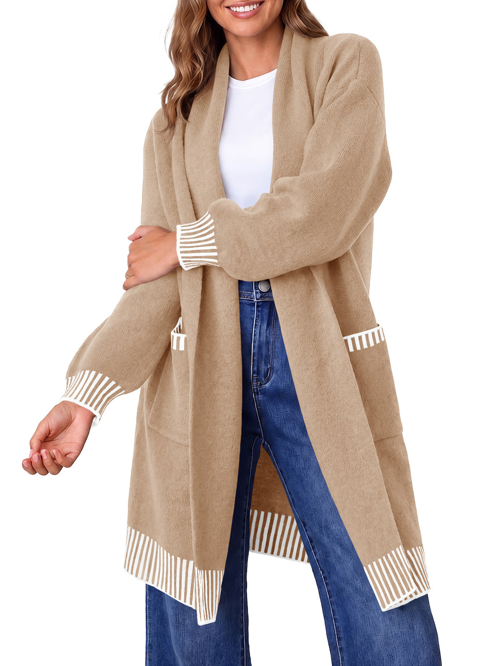 Saodimallsu Womens Fall Oversized Cardigan with Pockets
