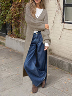 Saodimallsu Womens Oversized Long Button Up Cardigan