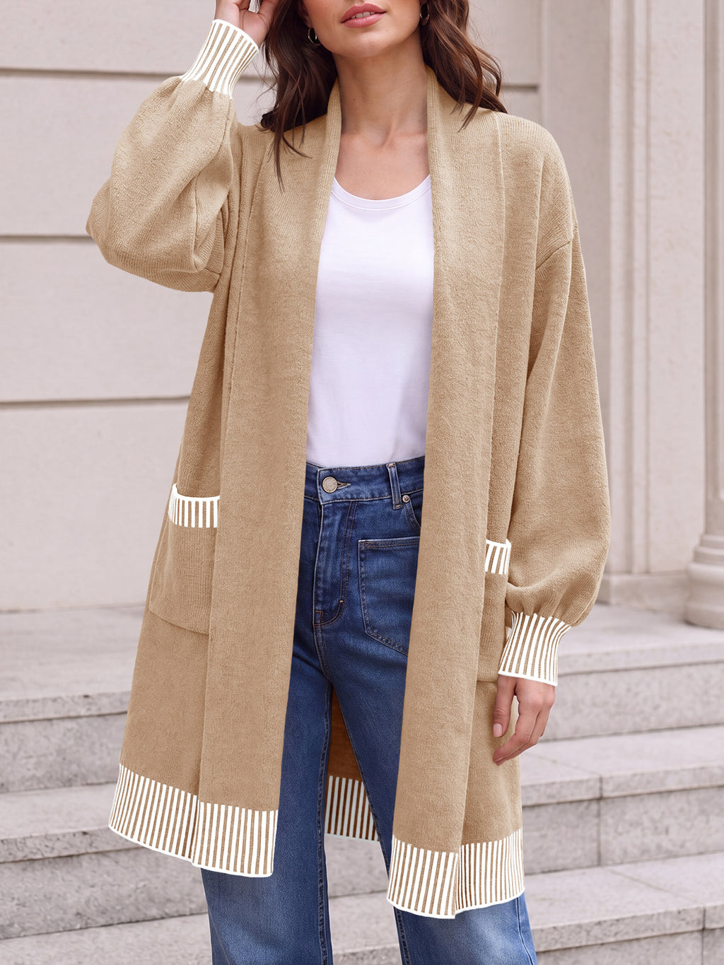Saodimallsu Womens Fall Oversized Cardigan with Pockets