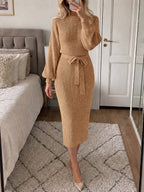 Saodimallsu Womens Ribbed Knit Sweater Dress