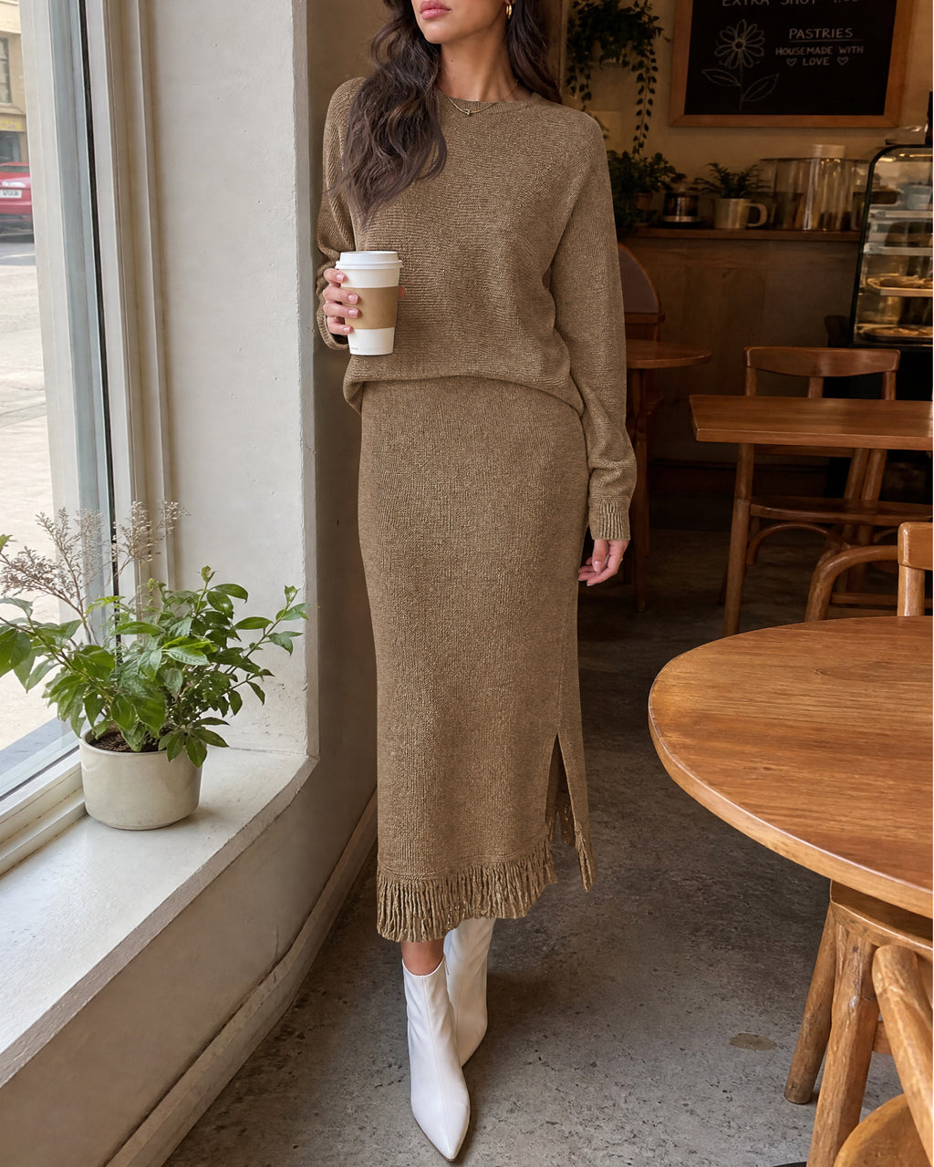 Saodimallsu Women Sweater Dress Set