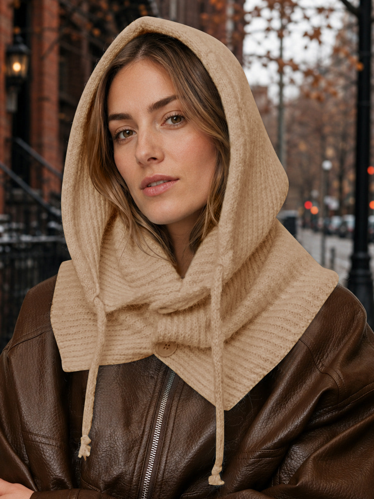 Saodimallsu Womens Balaclava Scarf Hats with Strings