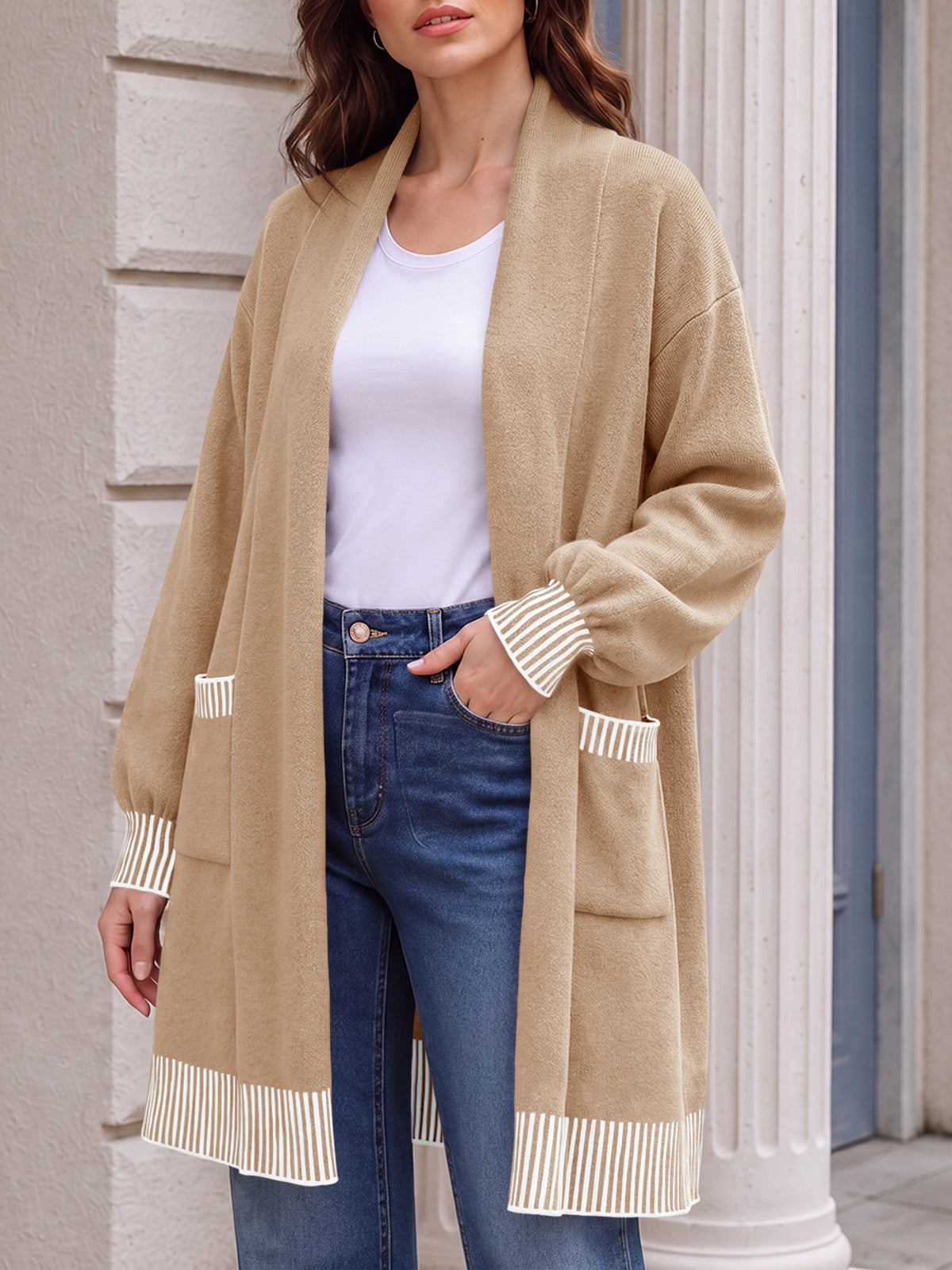 Saodimallsu Womens Fall Oversized Cardigan with Pockets