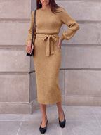 Saodimallsu Womens Ribbed Knit Sweater Dress