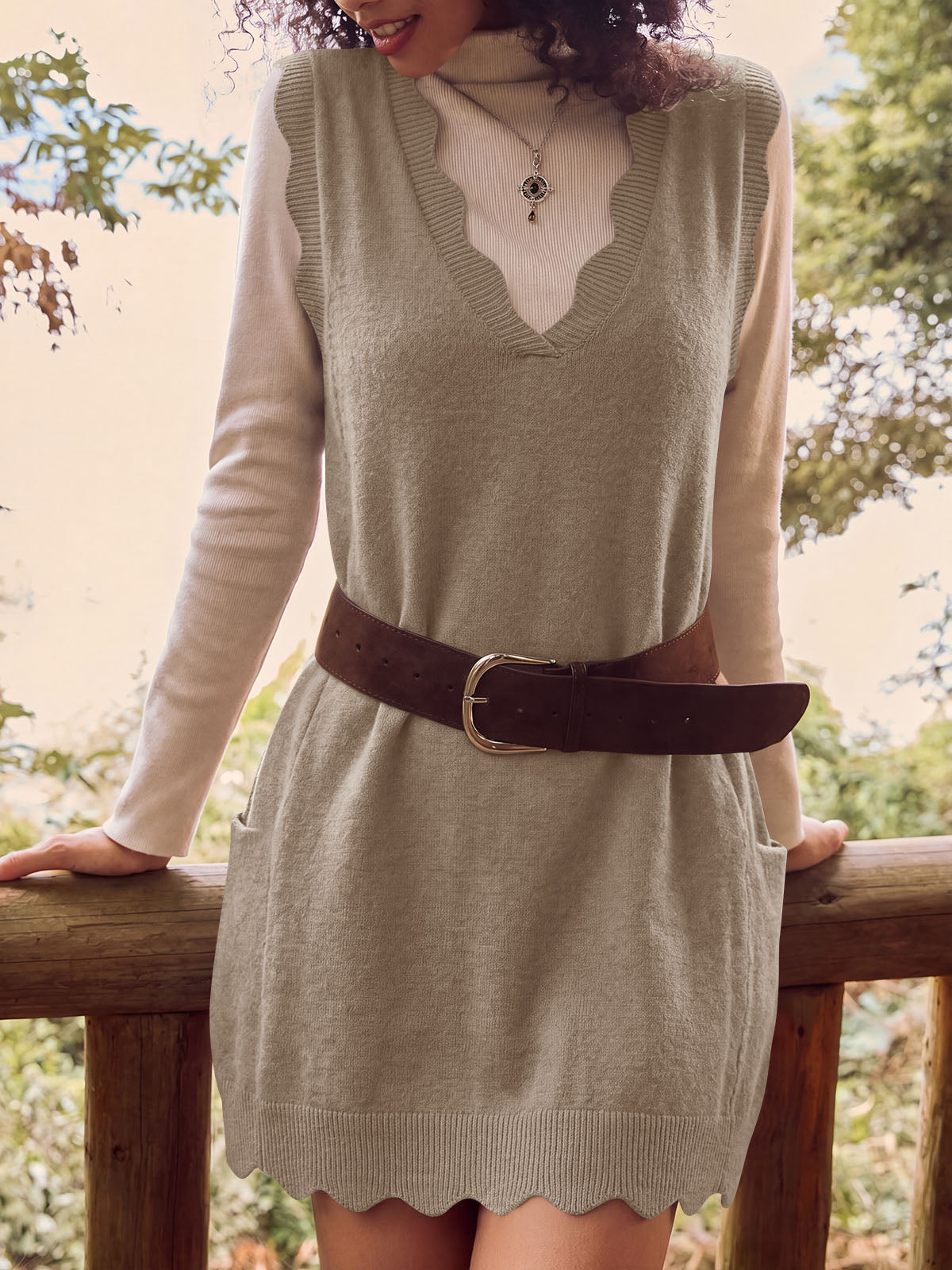 Saodimallsu Women V Neck Sweater Vest