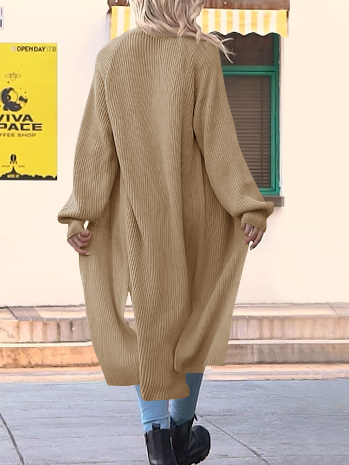 Saodimallsu Women Open Front Knit Cardigan