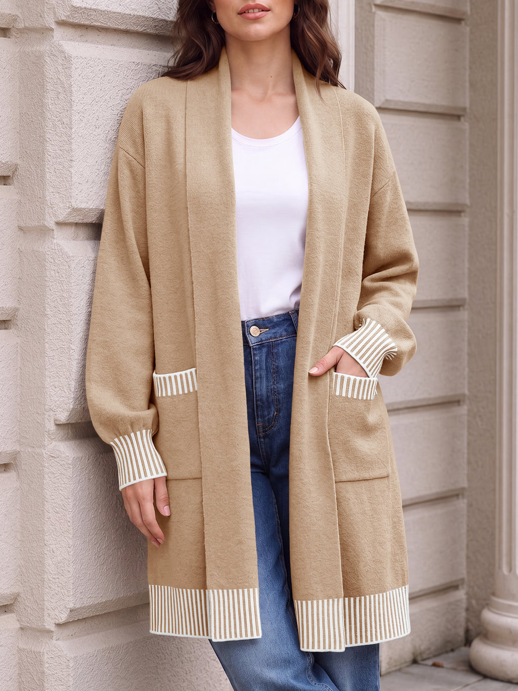 Saodimallsu Womens Fall Oversized Cardigan with Pockets