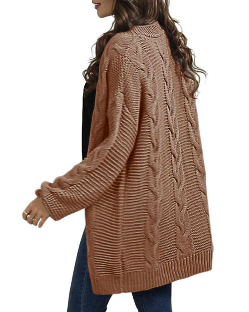 Saodimallsu Women Oversized Chunky Cable Knit Cardigan