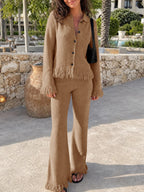 Saodimallsu Womens Fringe Sweater Sets