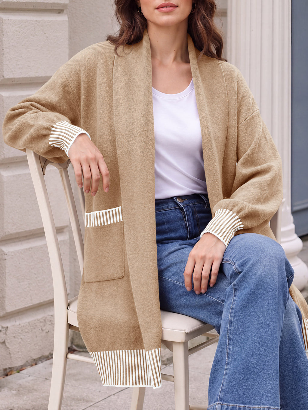 Saodimallsu Womens Fall Oversized Cardigan with Pockets