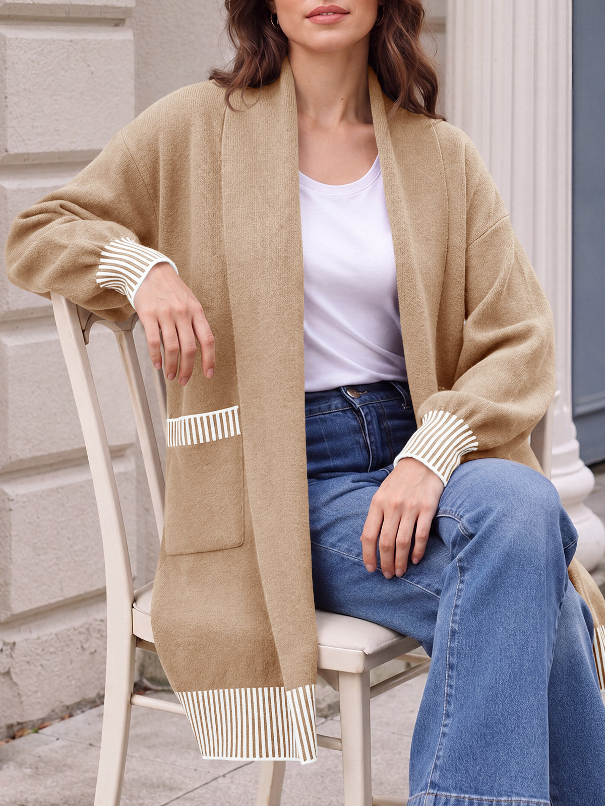 Saodimallsu Womens Fall Oversized Cardigan with Pockets