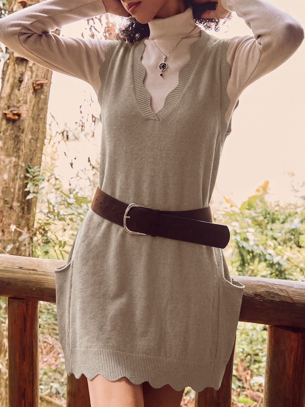 Saodimallsu Women V Neck Sweater Vest