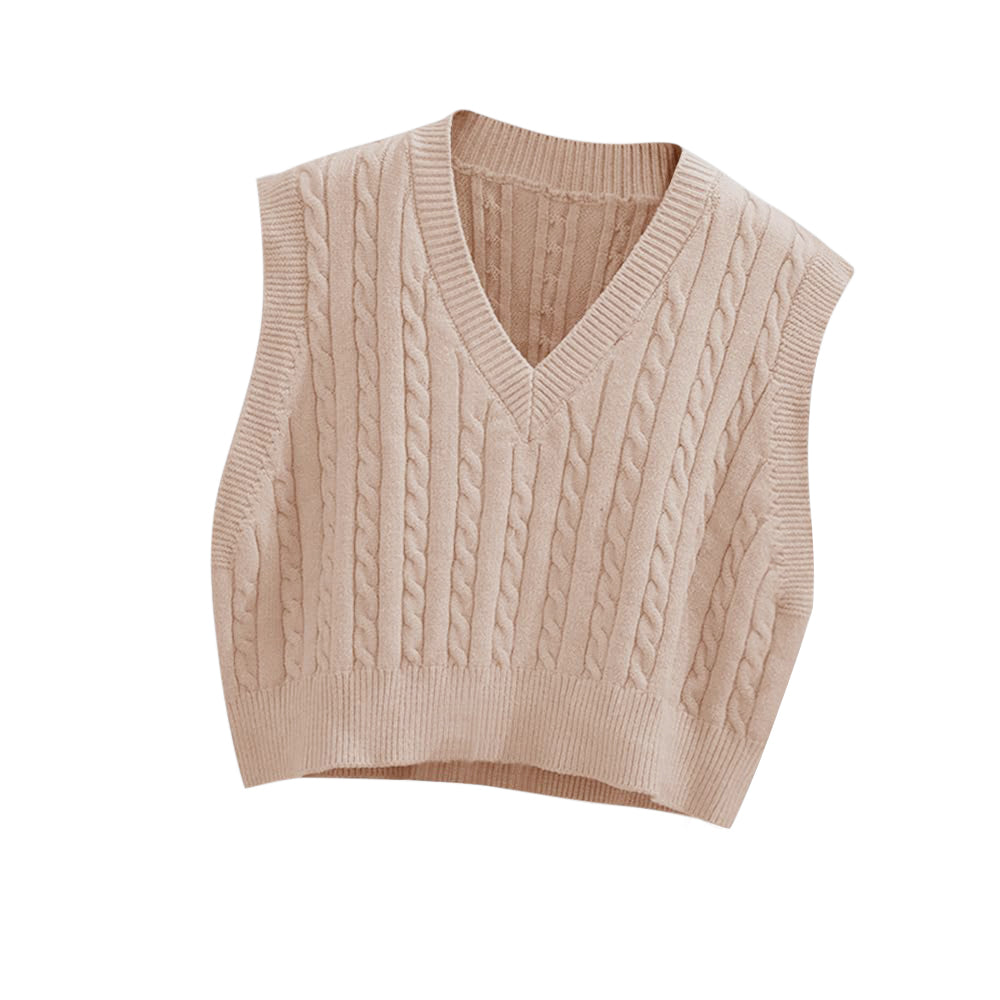 Saodimallsu Womens Cable Knit Sweater Vest