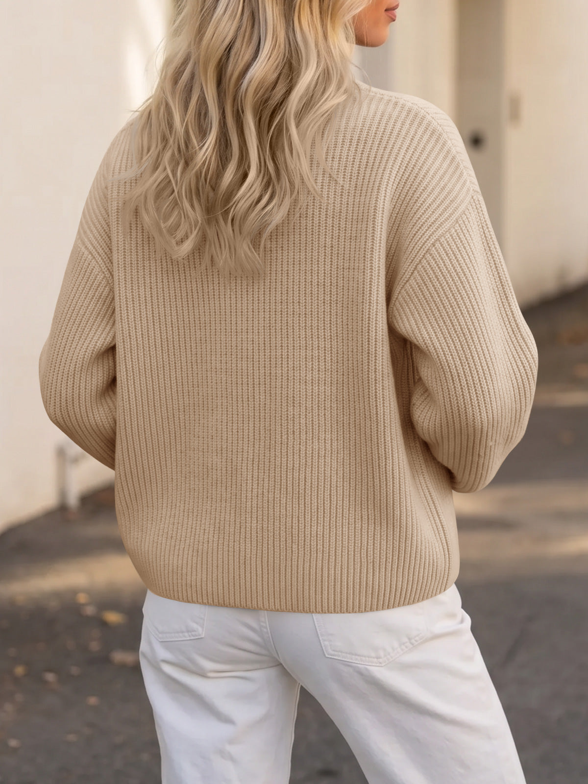 Saodimallsu Women Zip Up Chunky Knit Sweater