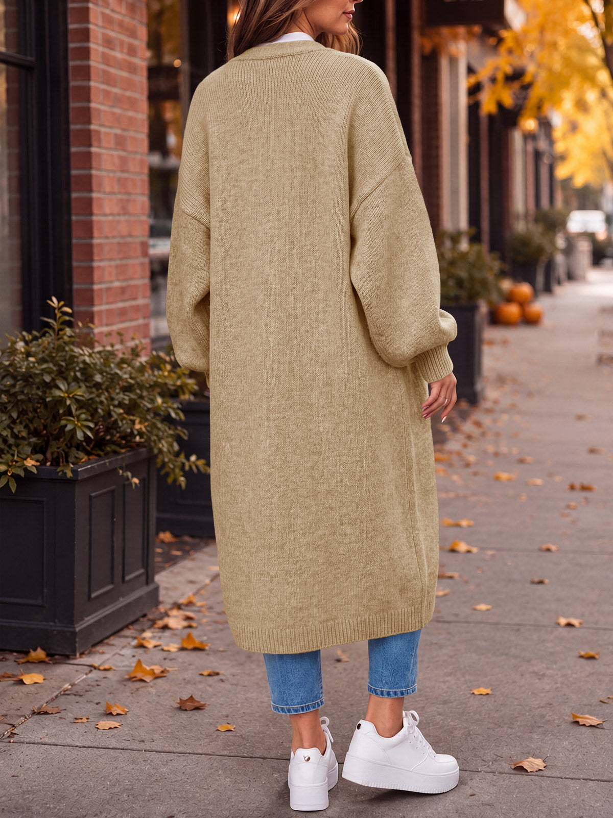 Saodimallsu Womens Oversized Open Front Cardigan