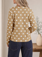 Saodimallsu Womens Polka Dot Button Up Cardigan
