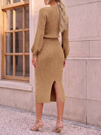 Saodimallsu Womens Ribbed Knit Sweater Dress