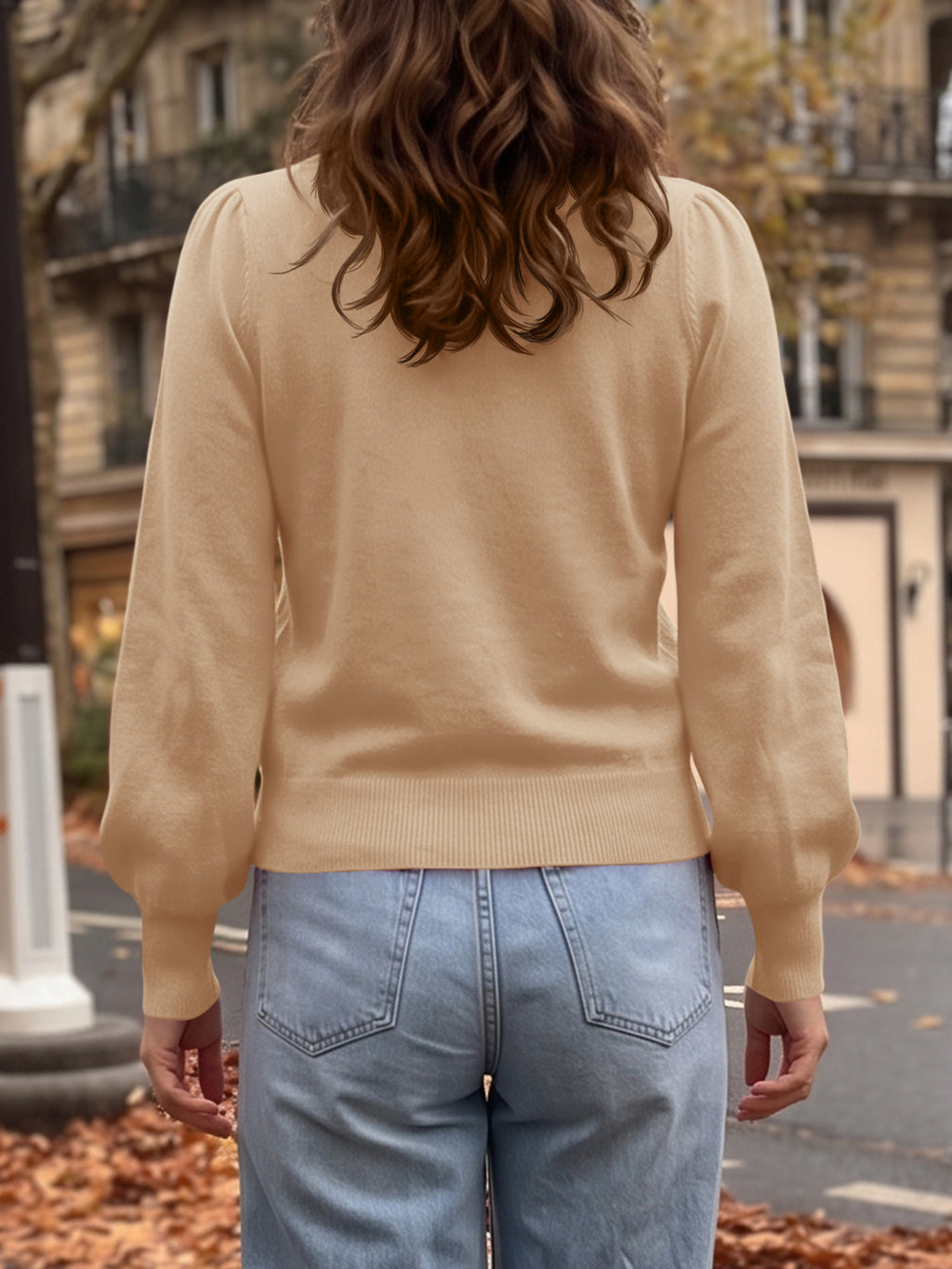 Saodimallsu Women V Neck Bow Knit Cardigan