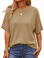 Saodimallsu Womens Oversized Batwing Sleeve Knit Pullover