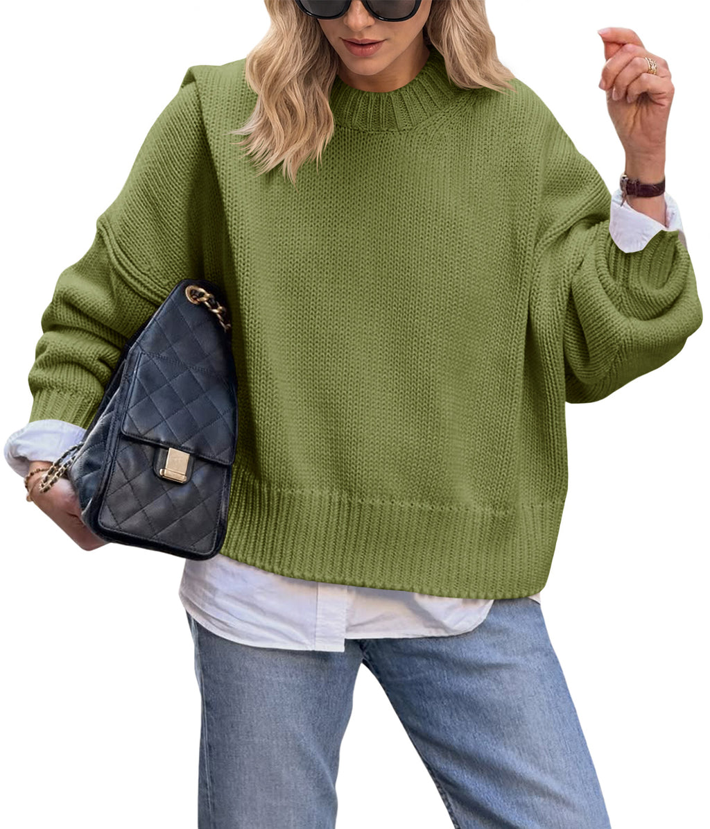 Saodimallsu Womens Oversized Chunky Knit Sweater