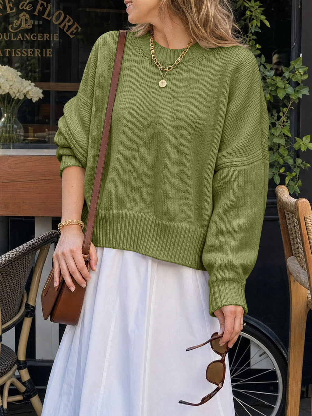 Saodimallsu Womens Oversized Chunky Knit Sweater