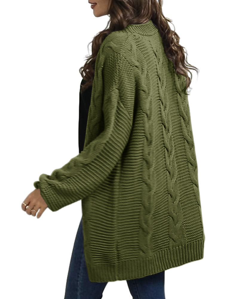 Saodimallsu Women Oversized Chunky Cable Knit Cardigan