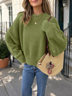 Saodimallsu Womens Oversized Chunky Knit Sweater