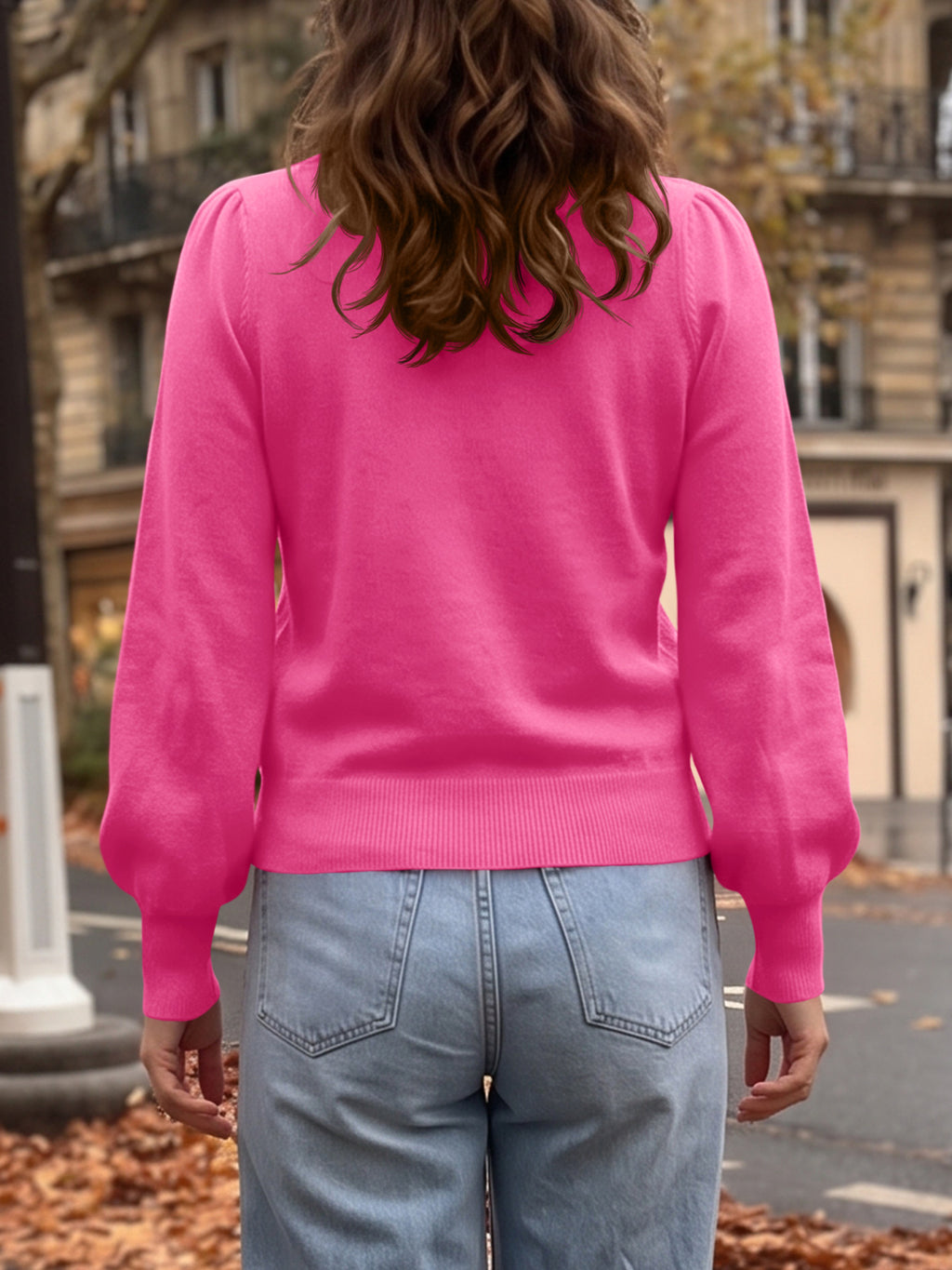 Saodimallsu Women V Neck Bow Knit Cardigan