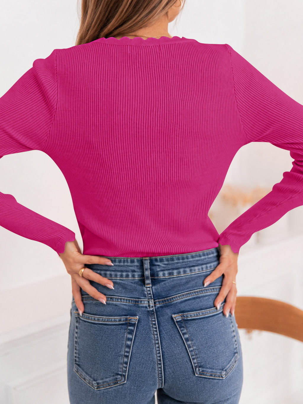 Saodimallsu Womens V Neck Slimming Sweaters