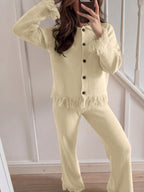 Saodimallsu Womens Fringe Sweater Sets