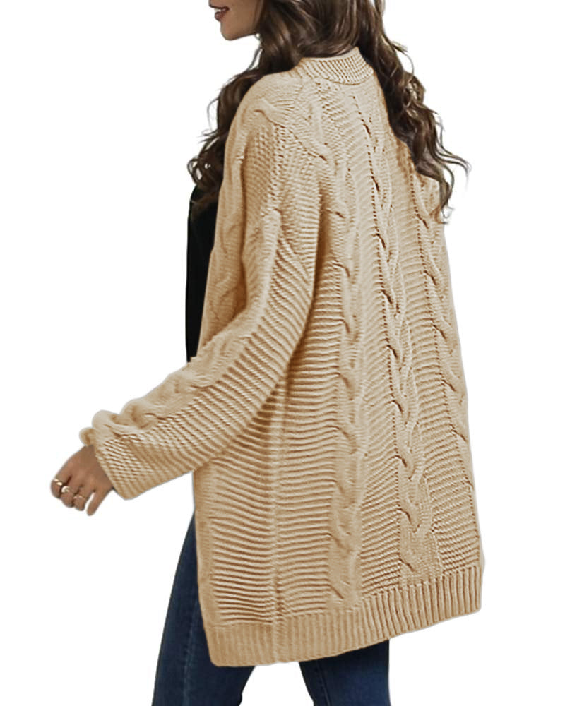 Saodimallsu Women Oversized Chunky Cable Knit Cardigan