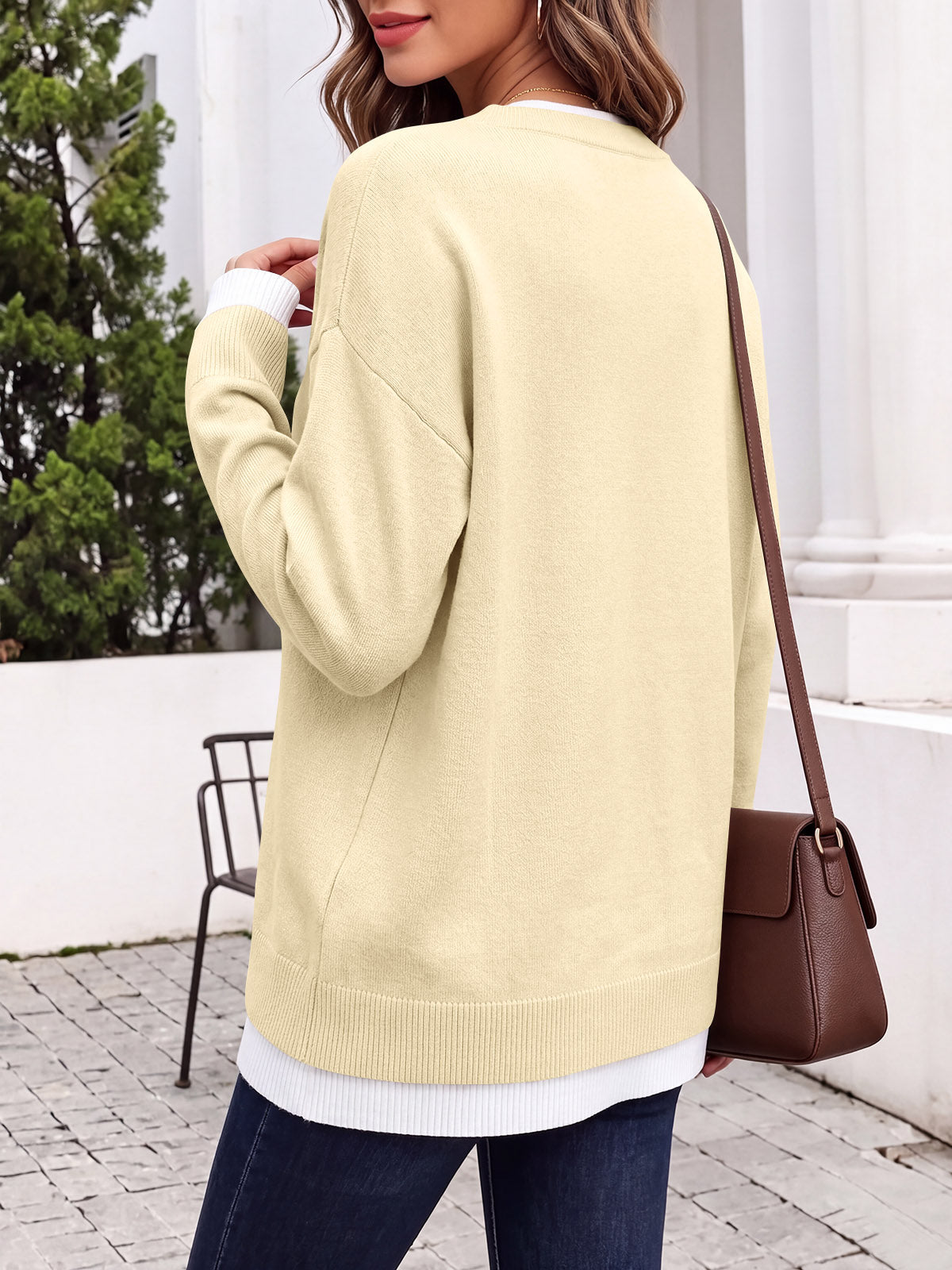 Saodimallsu Womens Fall Crewneck Pullover Sweater
