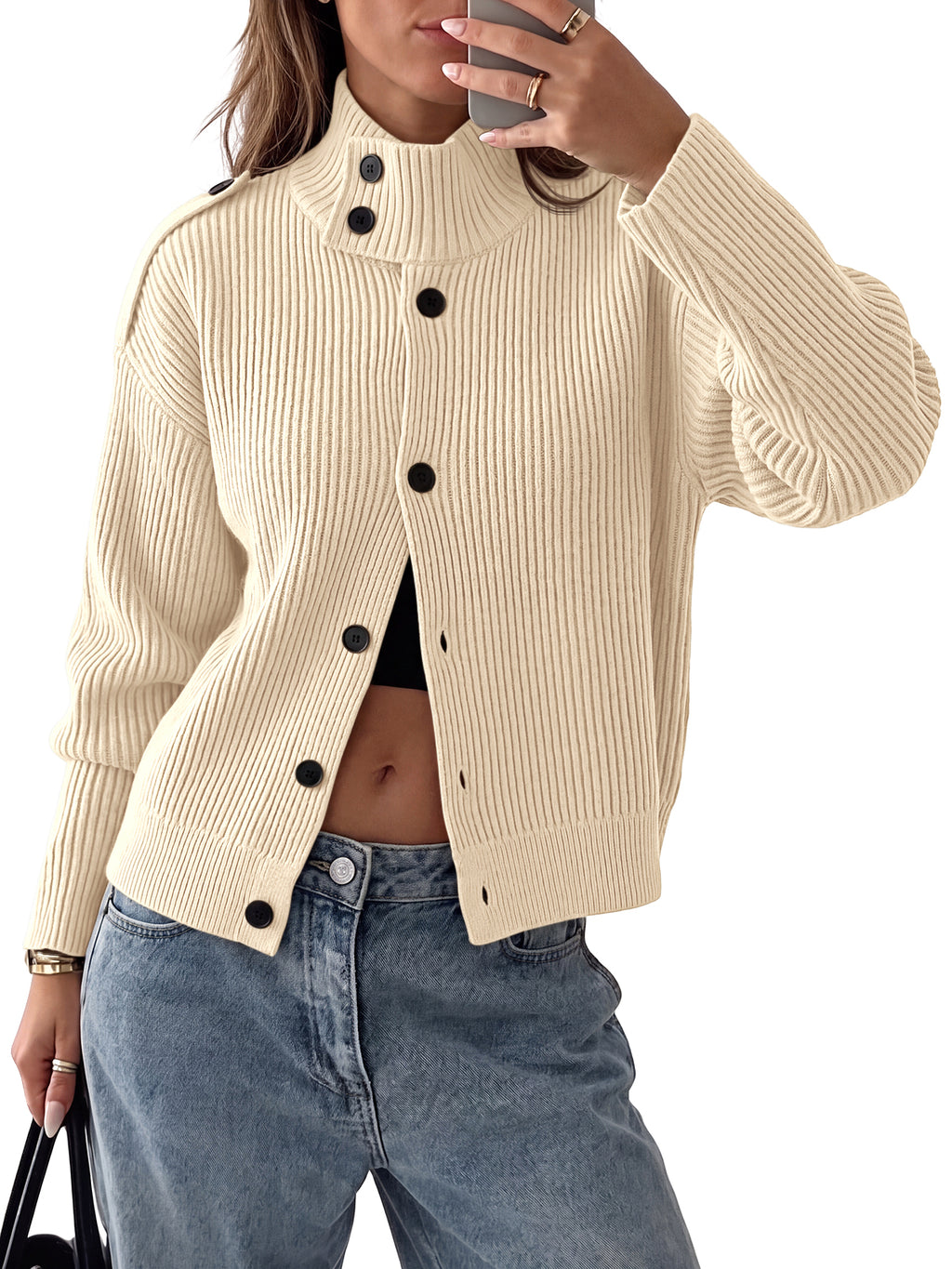 Saodimallsu Women's Chunky Knit Cardigan