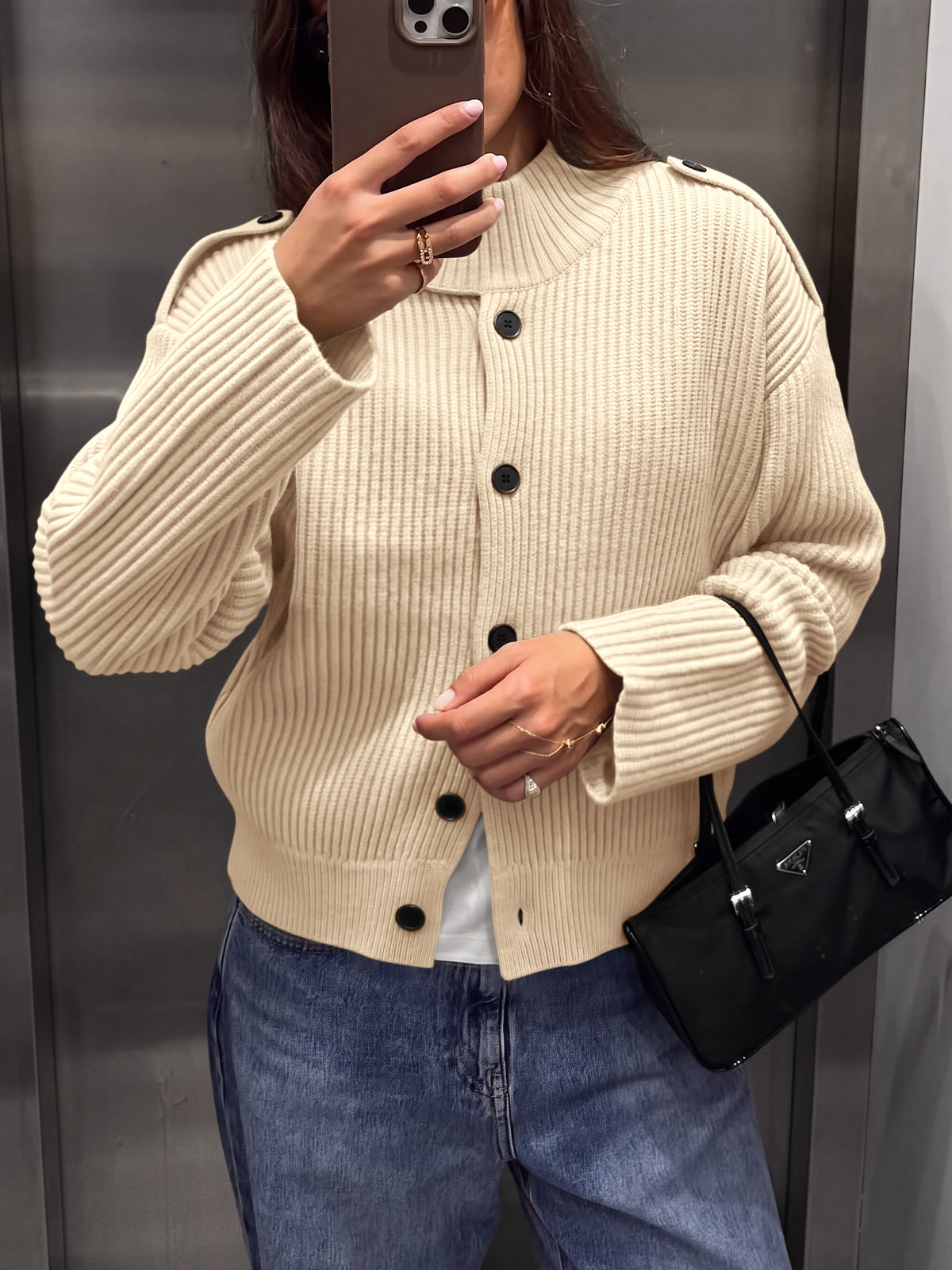 Saodimallsu Women's Chunky Knit Cardigan