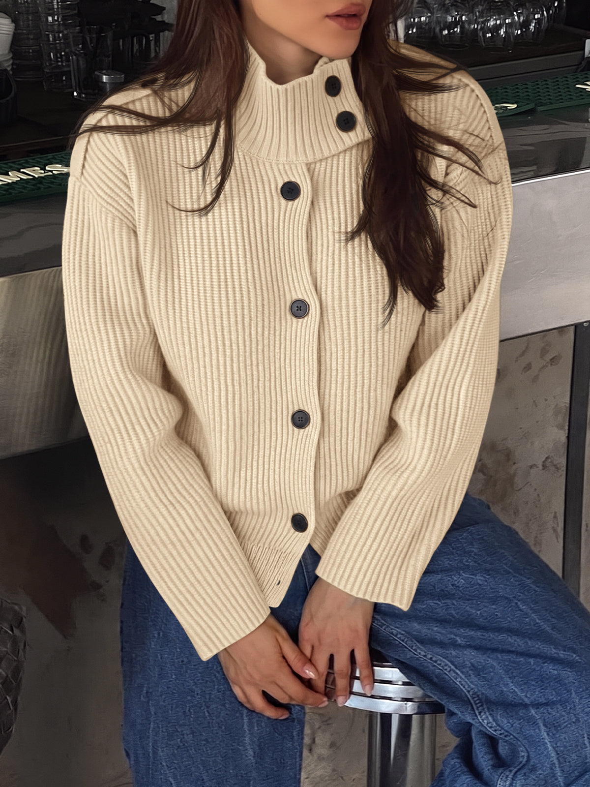 Saodimallsu Women's Chunky Knit Cardigan