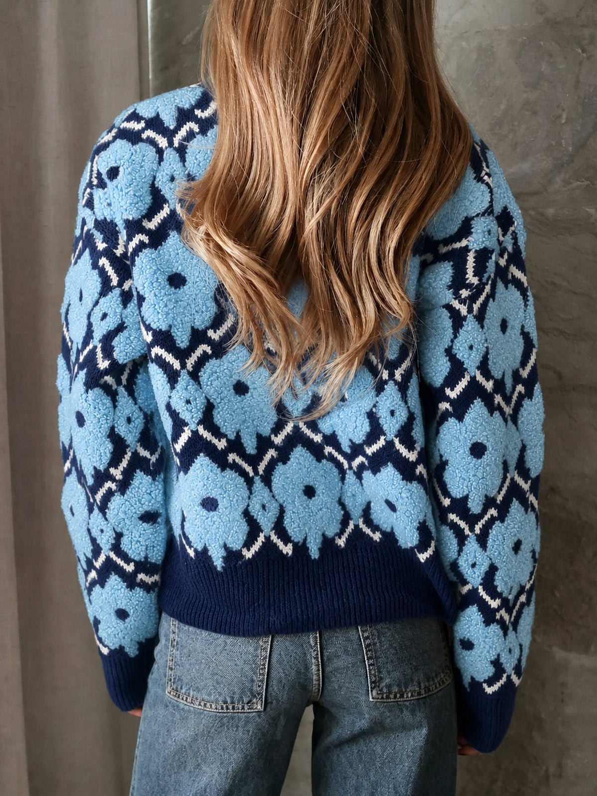 Saodimallsu Women Floral Knit Sweaters