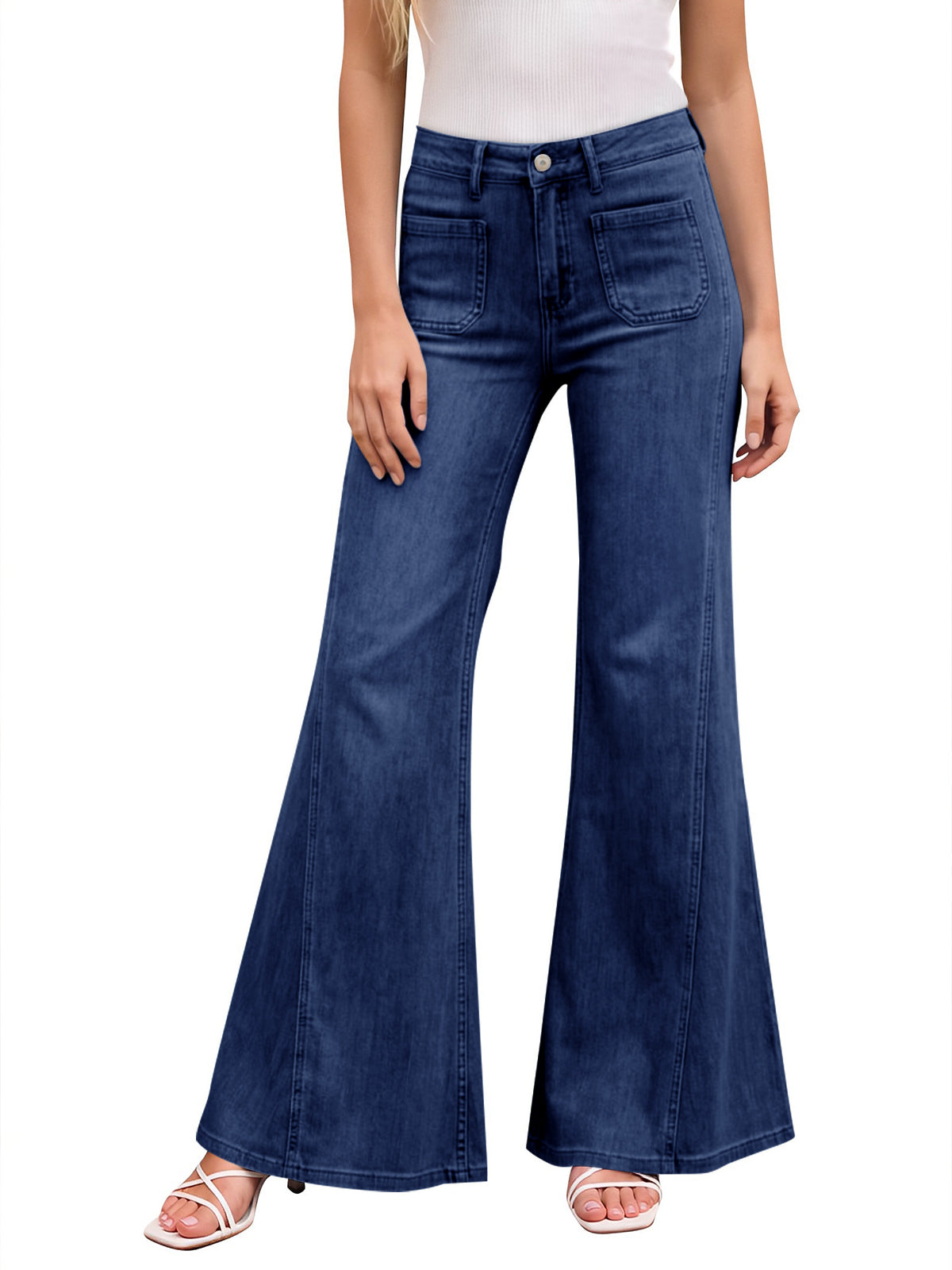 Saodimallsu Womens High Waisted Flare Jeans