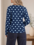 Saodimallsu Womens Polka Dot Button Up Cardigan