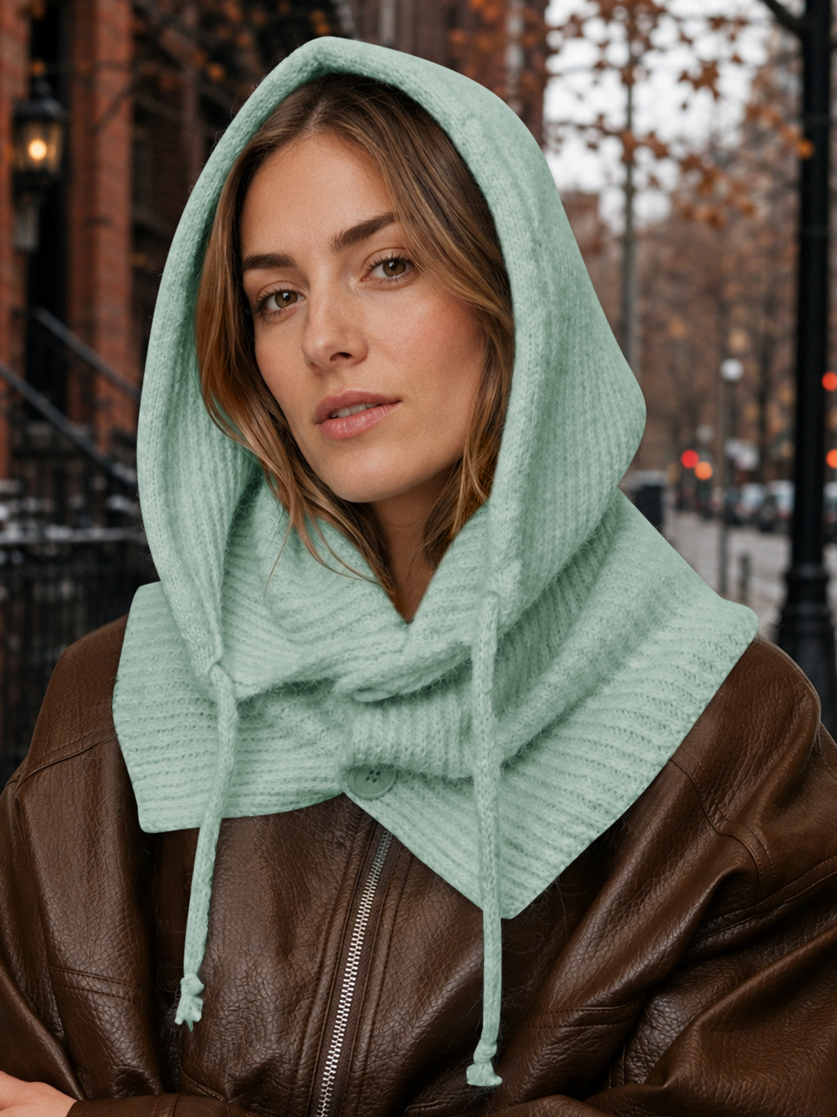 Saodimallsu Womens Balaclava Scarf Hats with Strings
