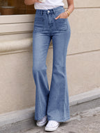 Saodimallsu Womens High Waisted Flare Jeans