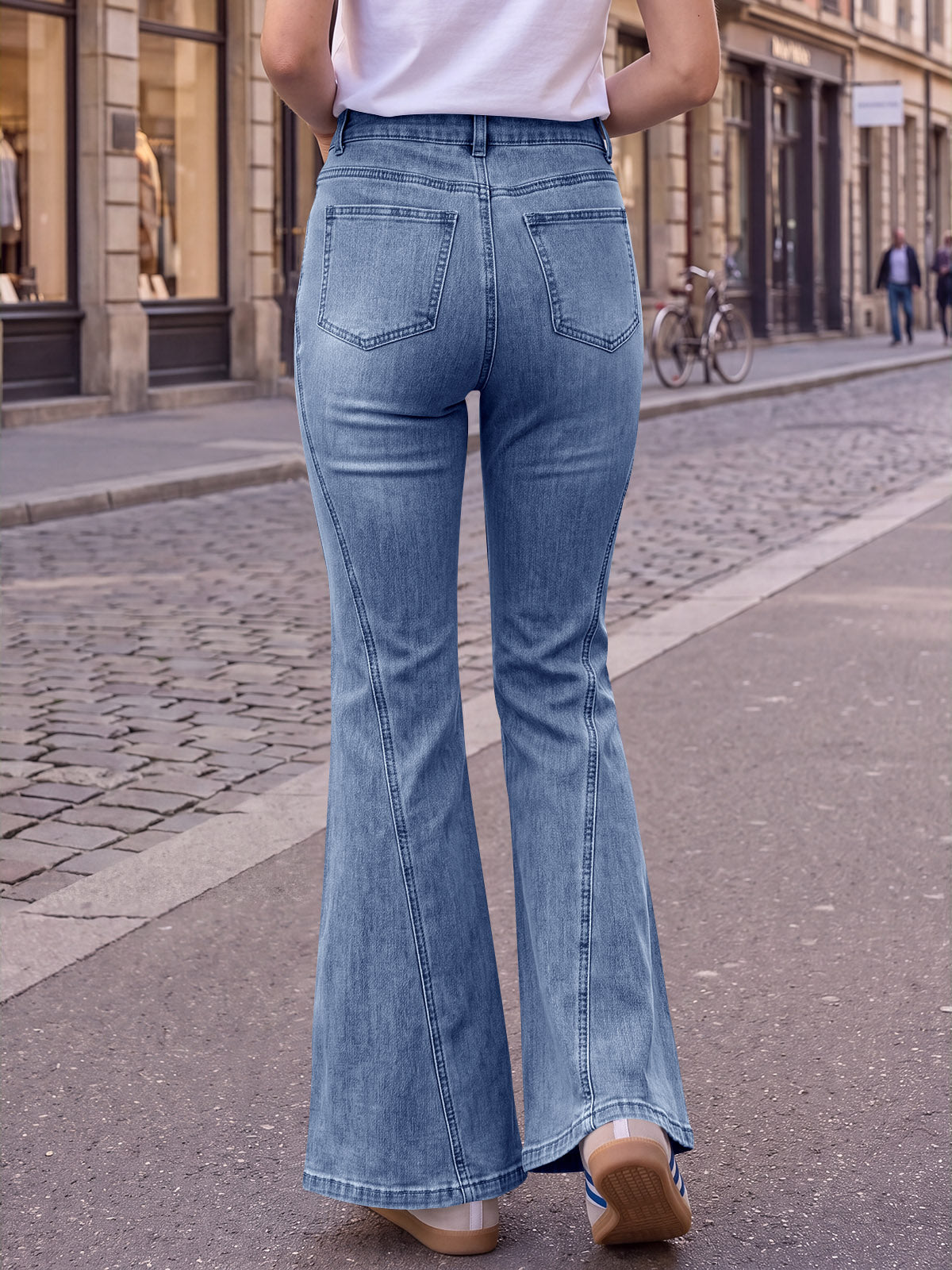 Saodimallsu Womens High Waisted Flare Jeans