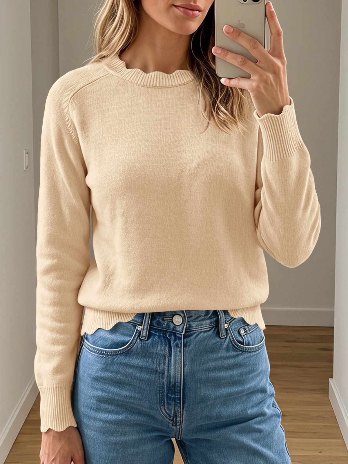 Saodimallsu Womens Long Sleeve Knit Sweater Tops