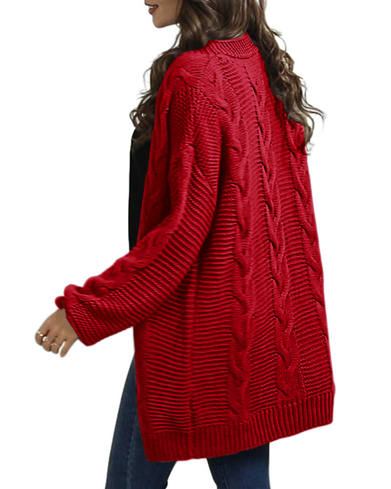 Saodimallsu Women Oversized Chunky Cable Knit Cardigan