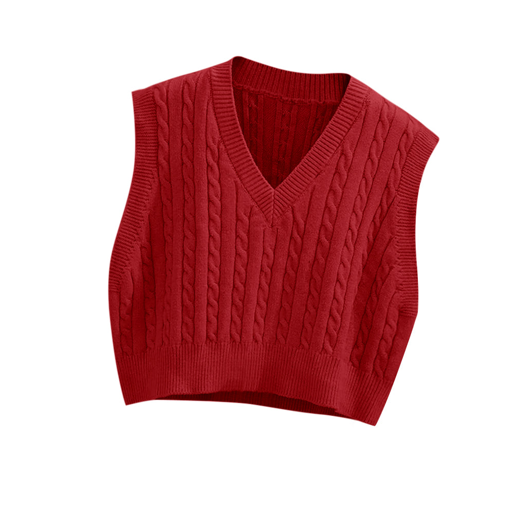 Saodimallsu Womens Cable Knit Sweater Vest